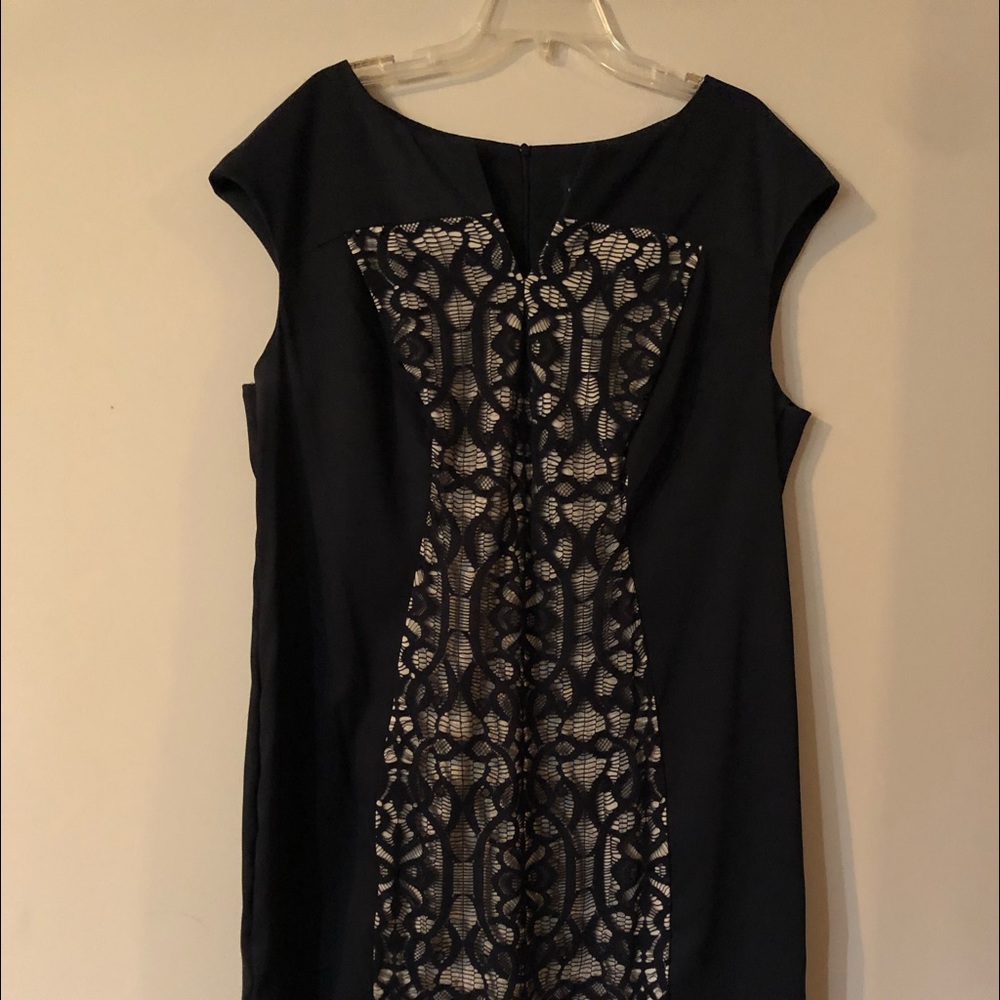 Black and Beige Cocktail Dress